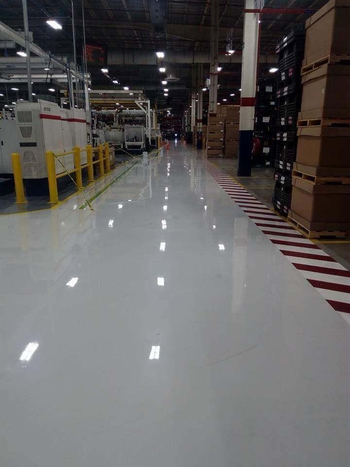 Aplicación de recubrimiento epóxico